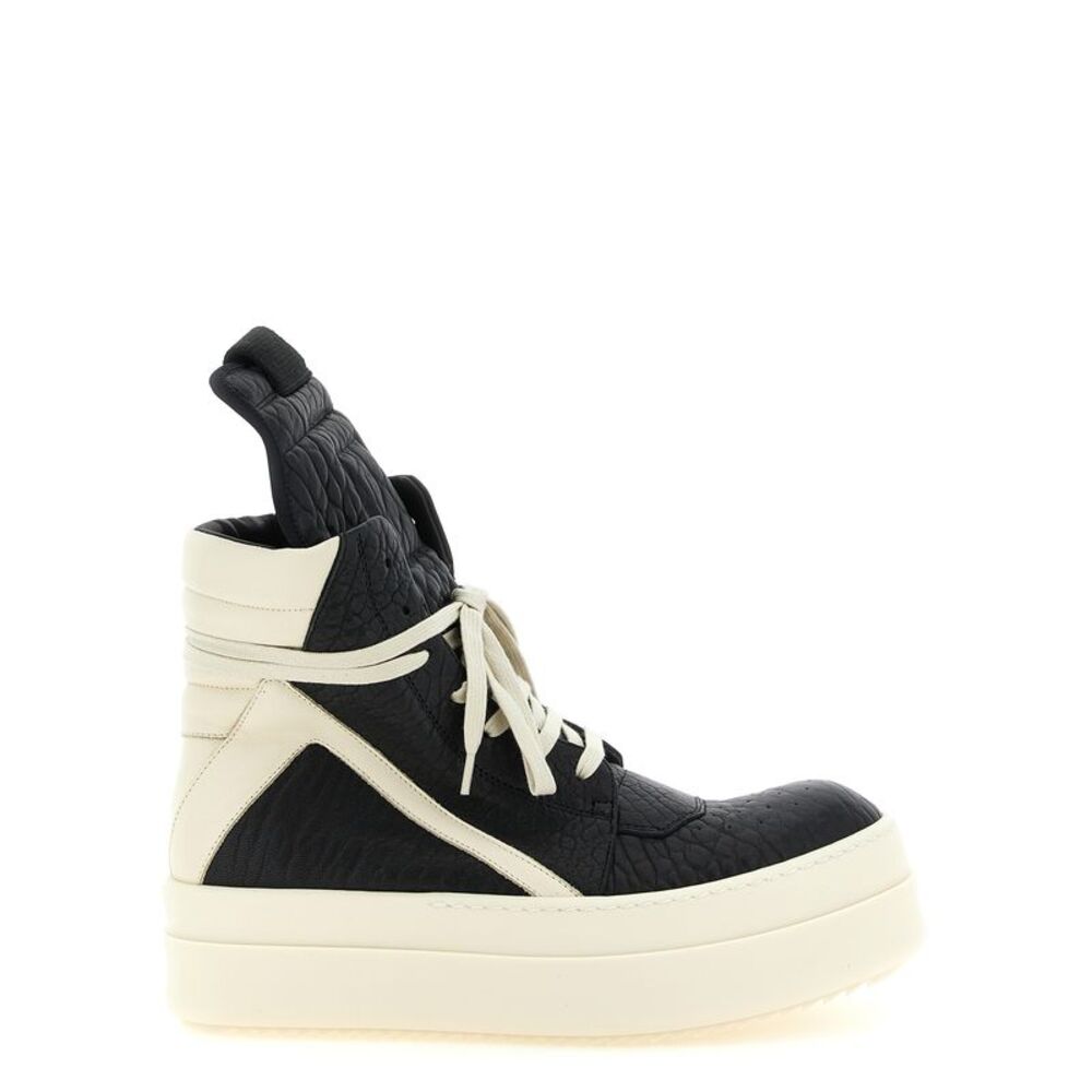 Rick Owens Bicolor Lamb Leather Athletic Men's Sneakers